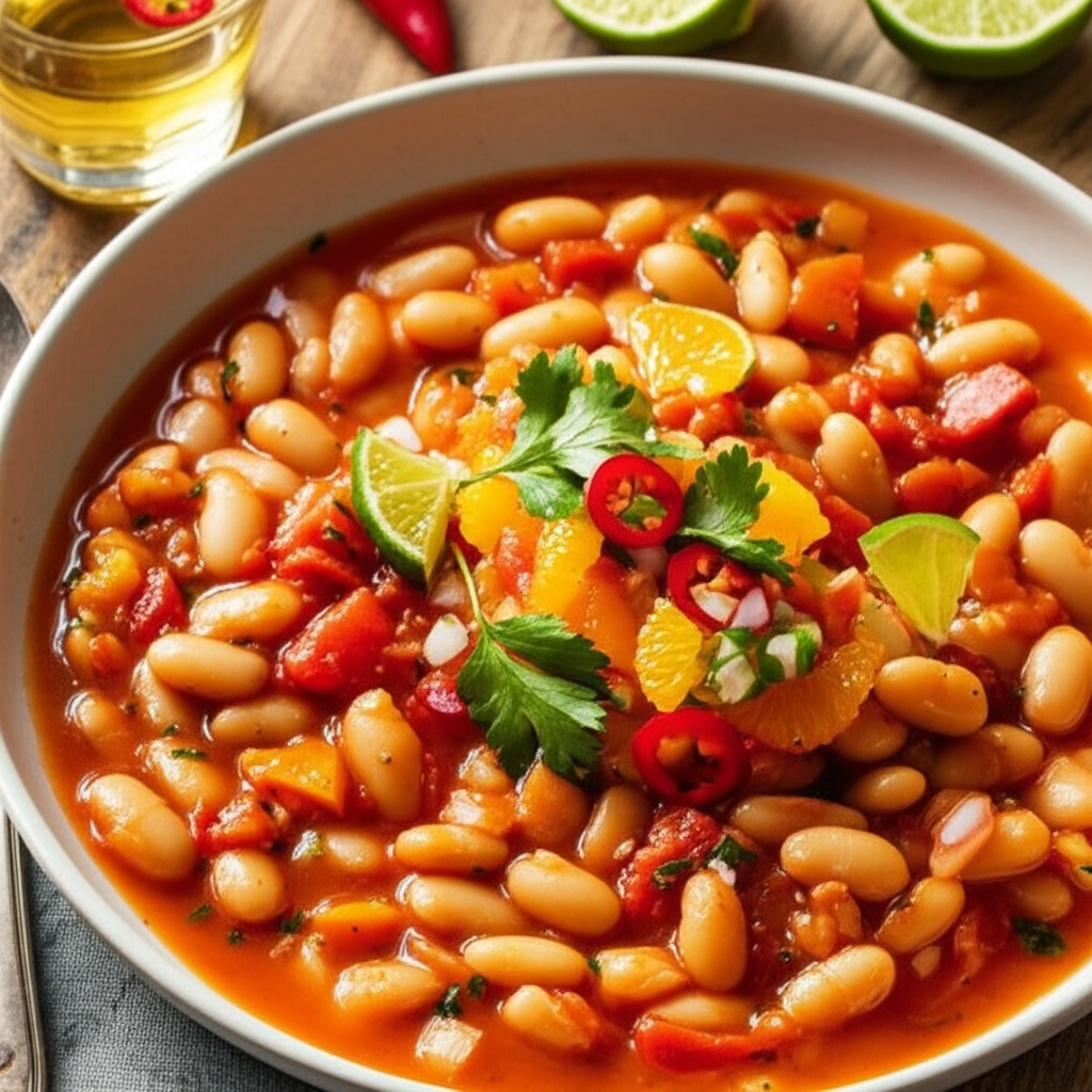 Bean Stew With Tequila Salsa image