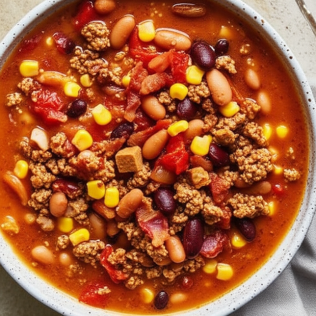 Bean Bacon And Beef Soup image