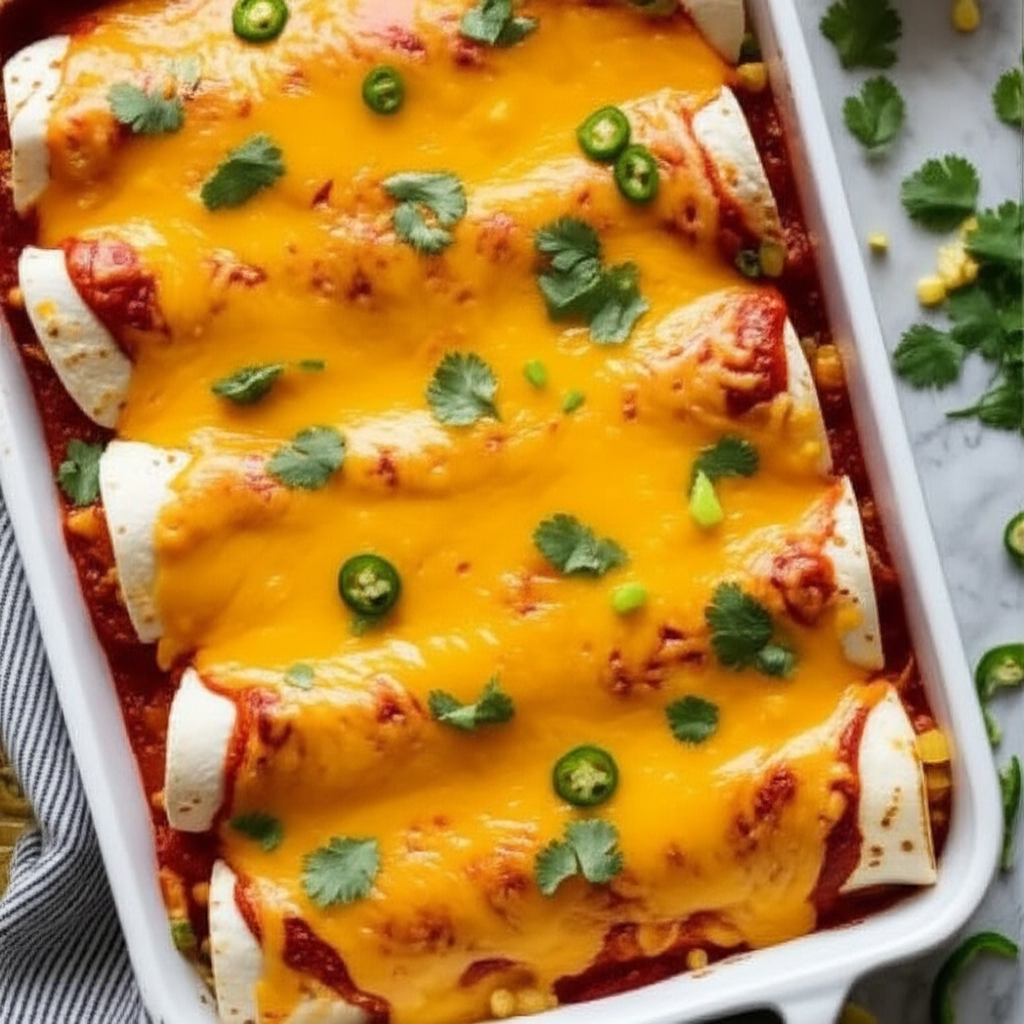 Bean Cheese And Corn Enchiladas image