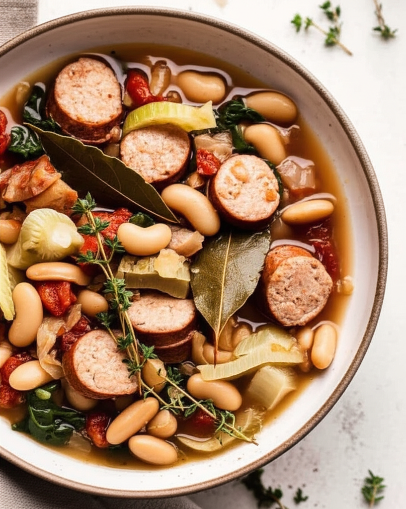 Bean Fennel And Sausage Soup image