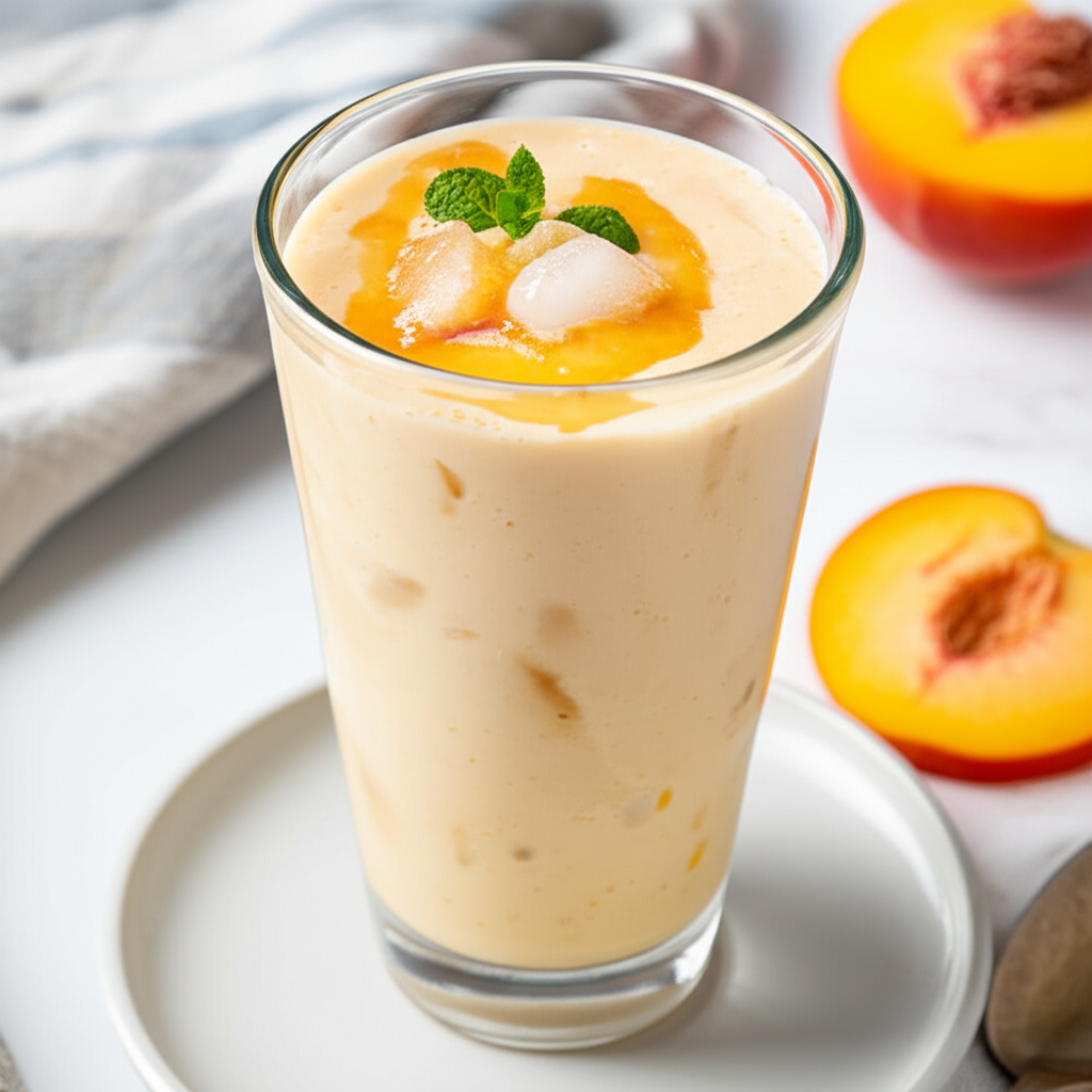 A Honey Of A Peaches N Cream Smoothie image