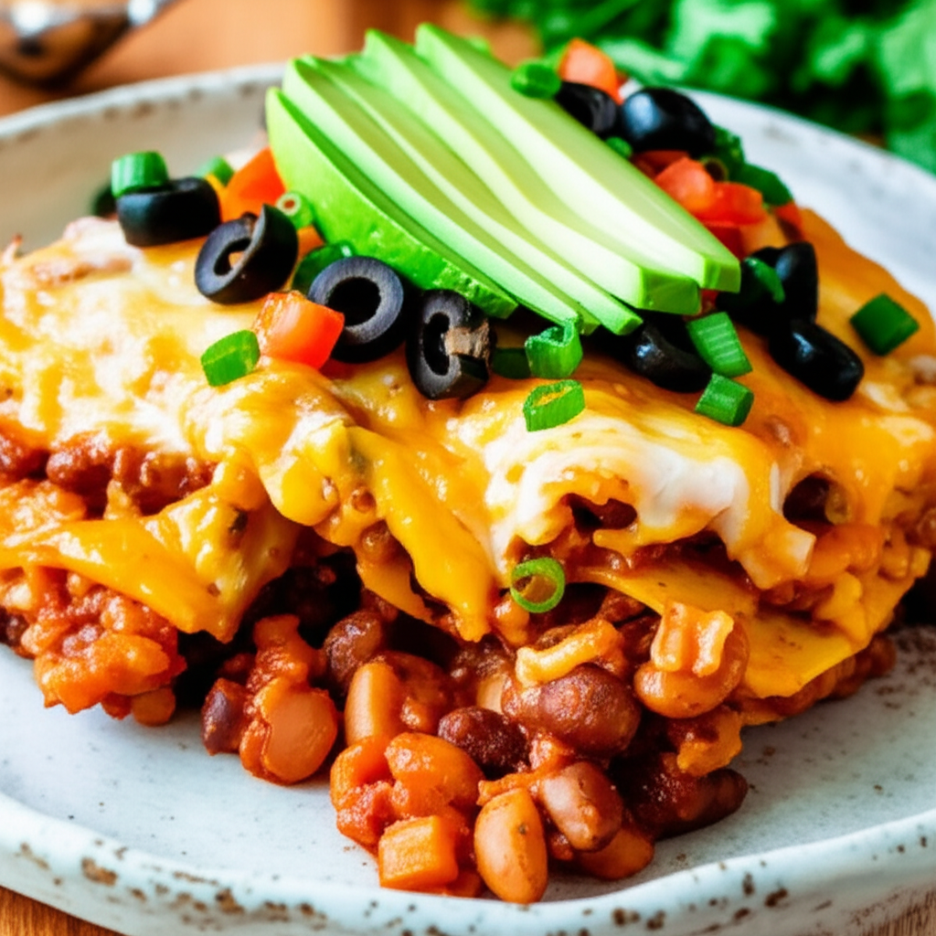 Beans Barley Restaurant S Three Cheese Enchilada Casserole image