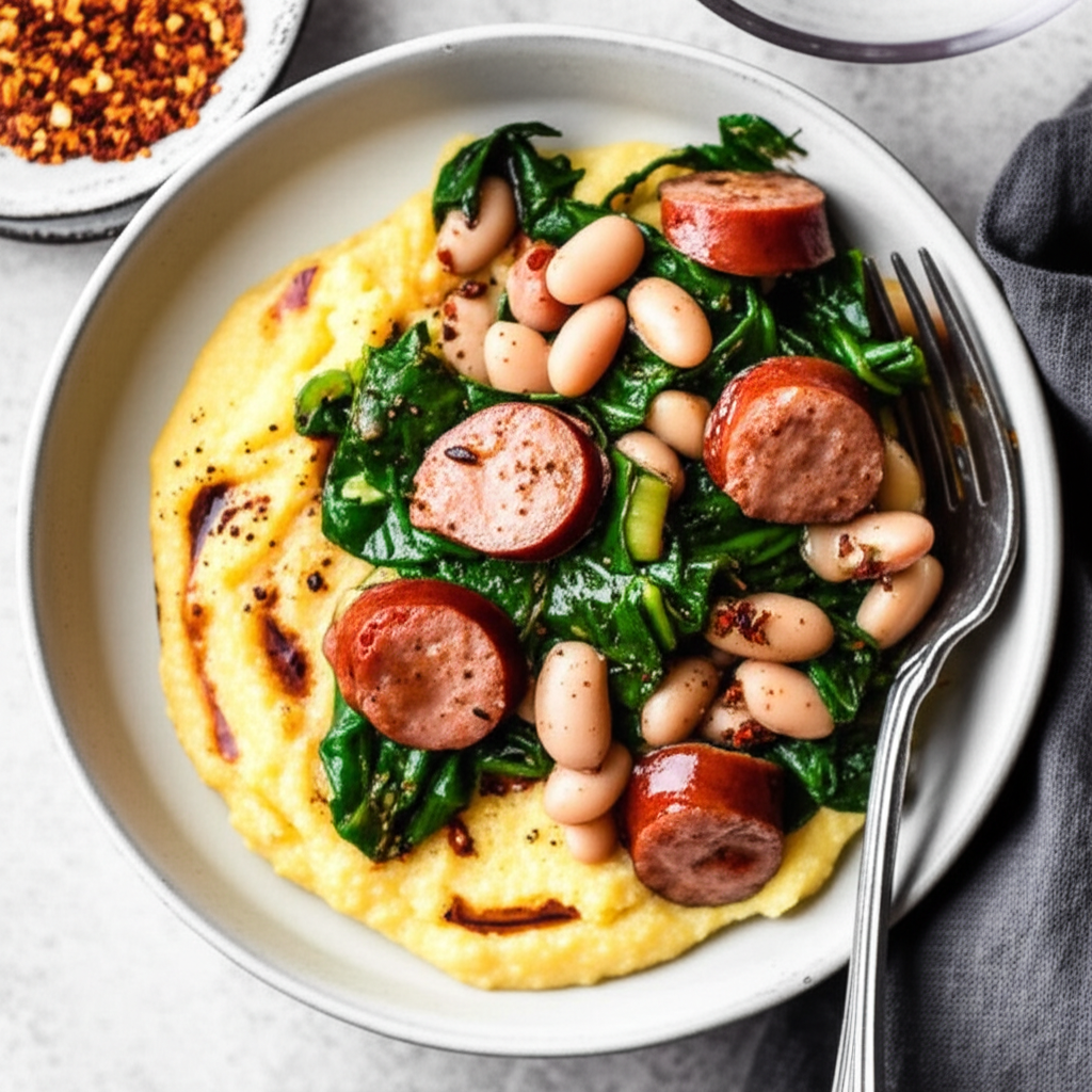 Beans Greens And Sausage Crock Pot image