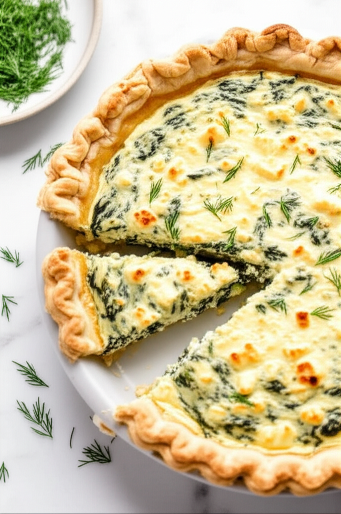 Spinach And Feta Cheese Quiche image