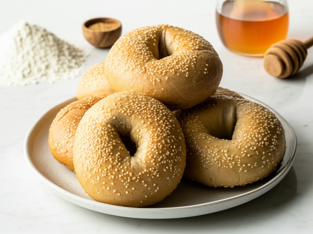 Beautiful Bagels Using Bread Machine To Make The Dough image