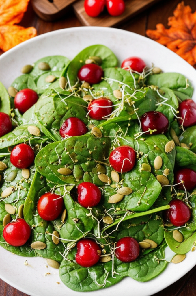 Spinach And Pumpkin Seed Salad image