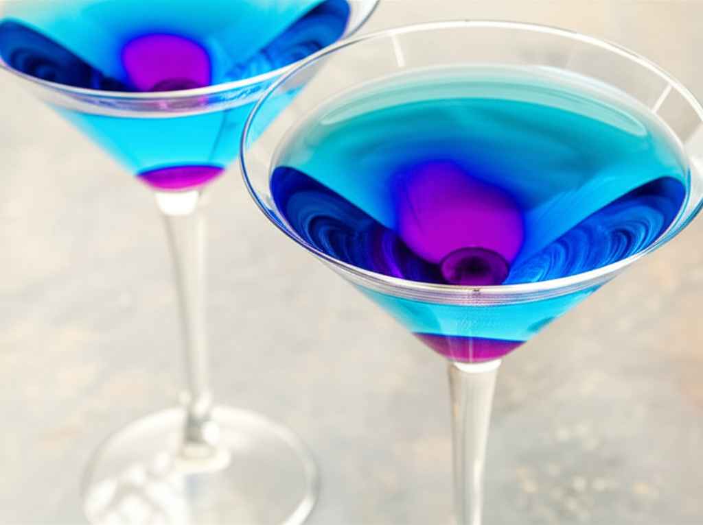 Beautiful Blue Vodka Martini image