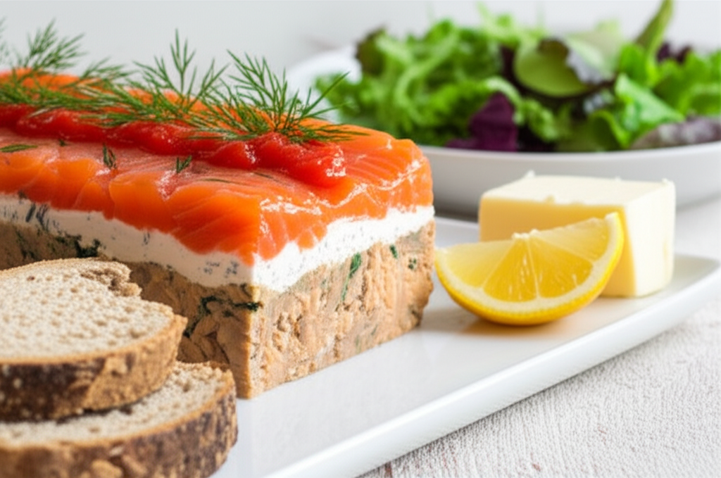 Beautiful Layered Smoked Salmon Mackerel Pate image
