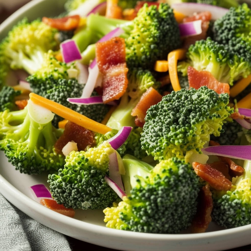 A Lighter Broccoli Salad image