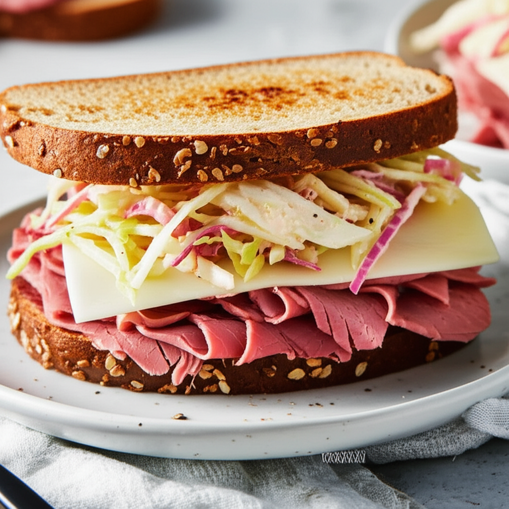 A Lighter Side Of Cc S Oven Grilled Reuben Sandwiches image
