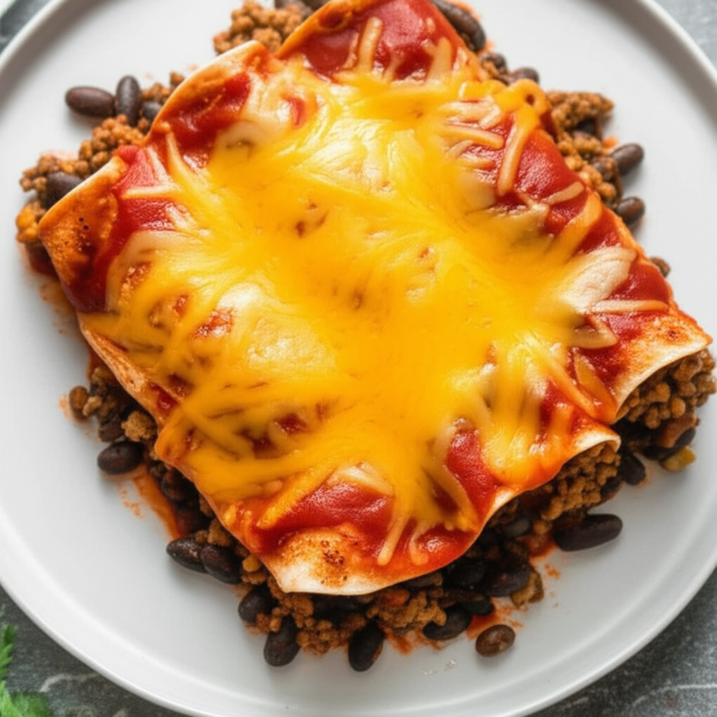 Beef Bean Enchiladas image