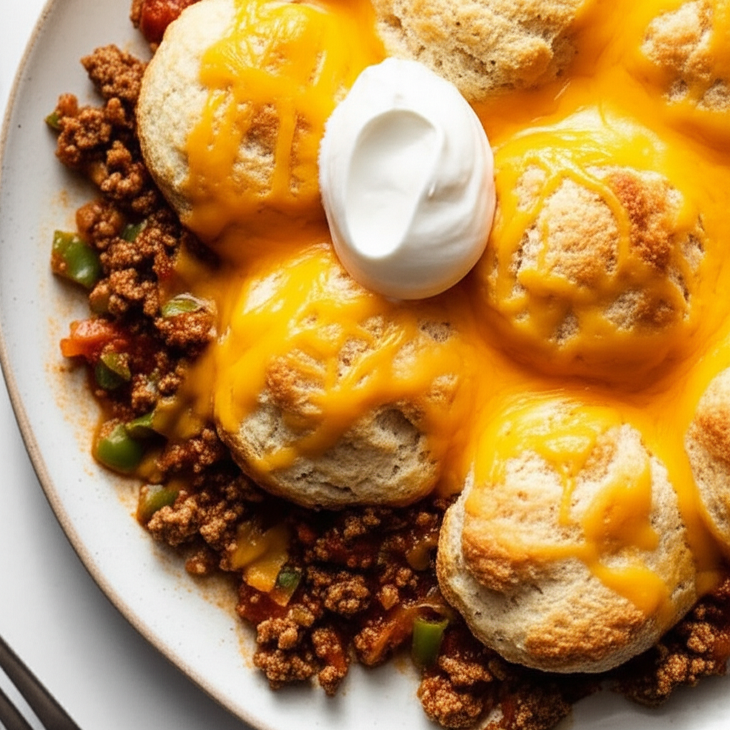 Beef Biscuit Casserole image