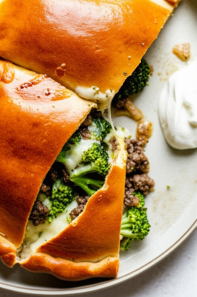 Beef Broccoli Calzone Oamc image