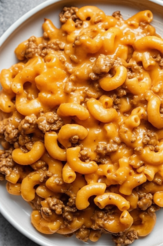 Beef Elbow Macaroni Casserole With Sour Cream image