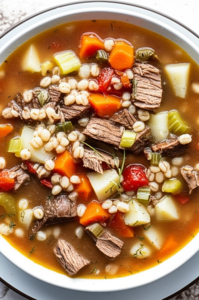 Beef And Barley Soup Heavenly Healthy And Hearty image