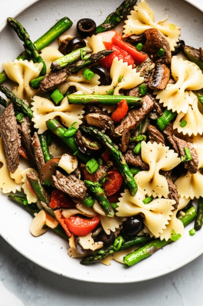 Beef And Asparagus Pasta image