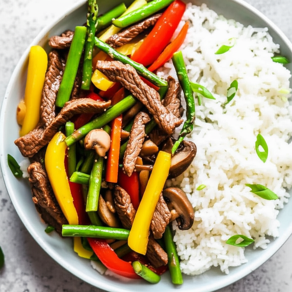 Beef And Asparagus Stir Fry image