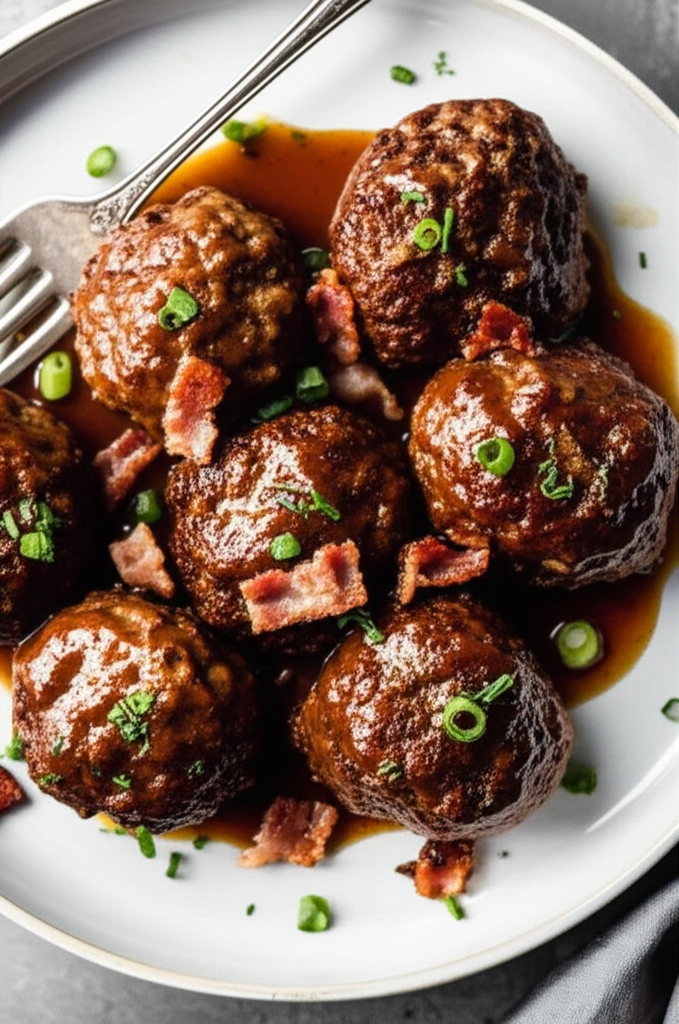 Beef And Bacon Rissoles With Gravy image