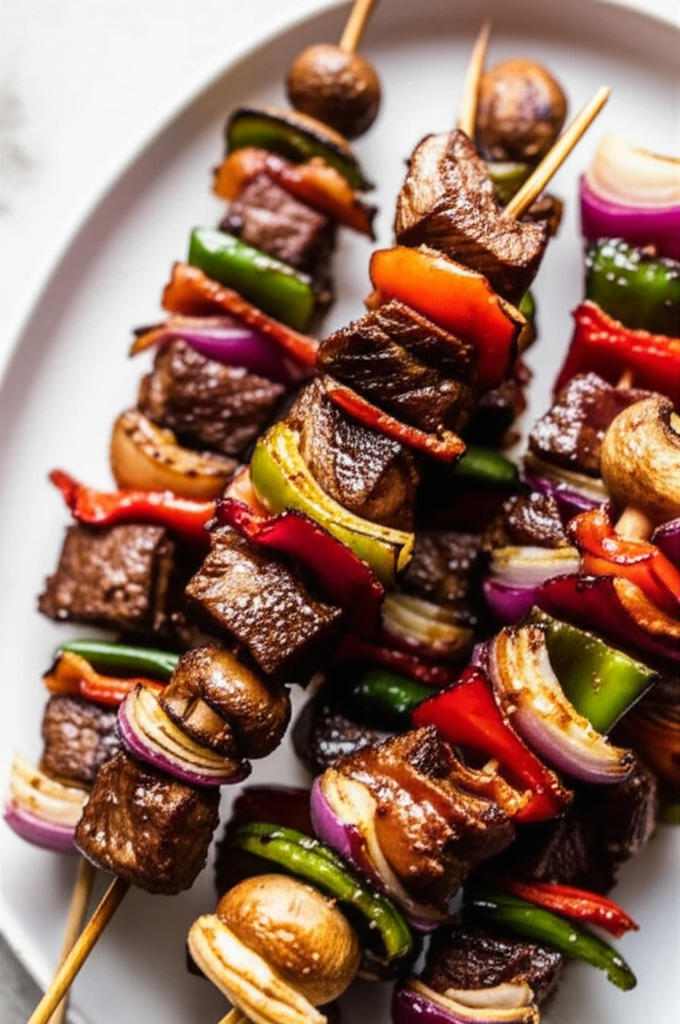 Beef And Bacon Shish Kabobs image