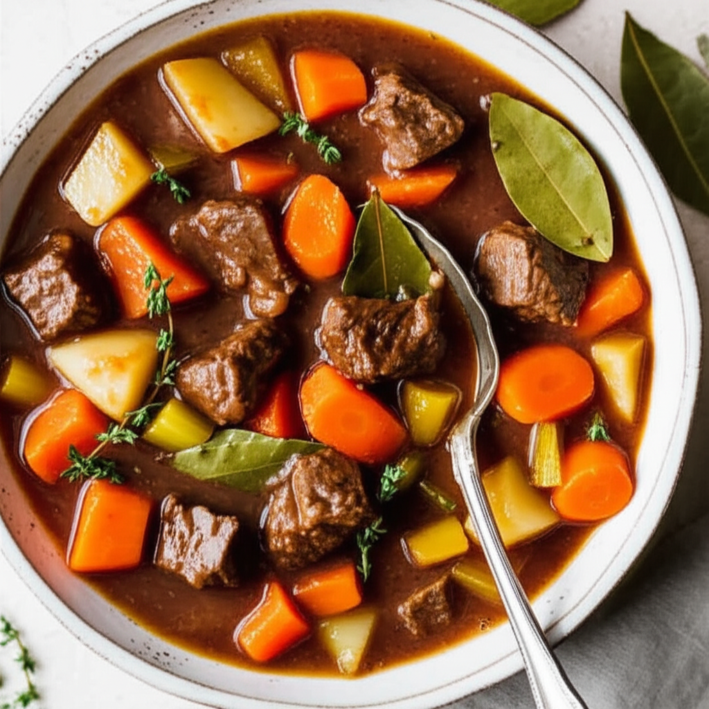 Beef And Beer Stew With Root Vegetables image