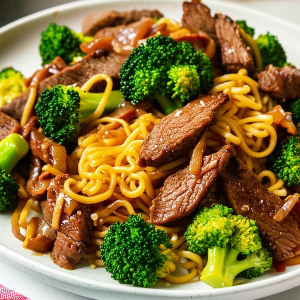 Beef And Broccoli With Ramen Noodles image