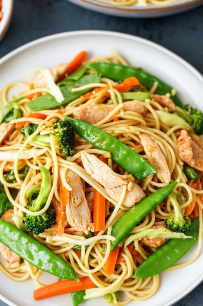 Stir Fried Chicken And Noodles image