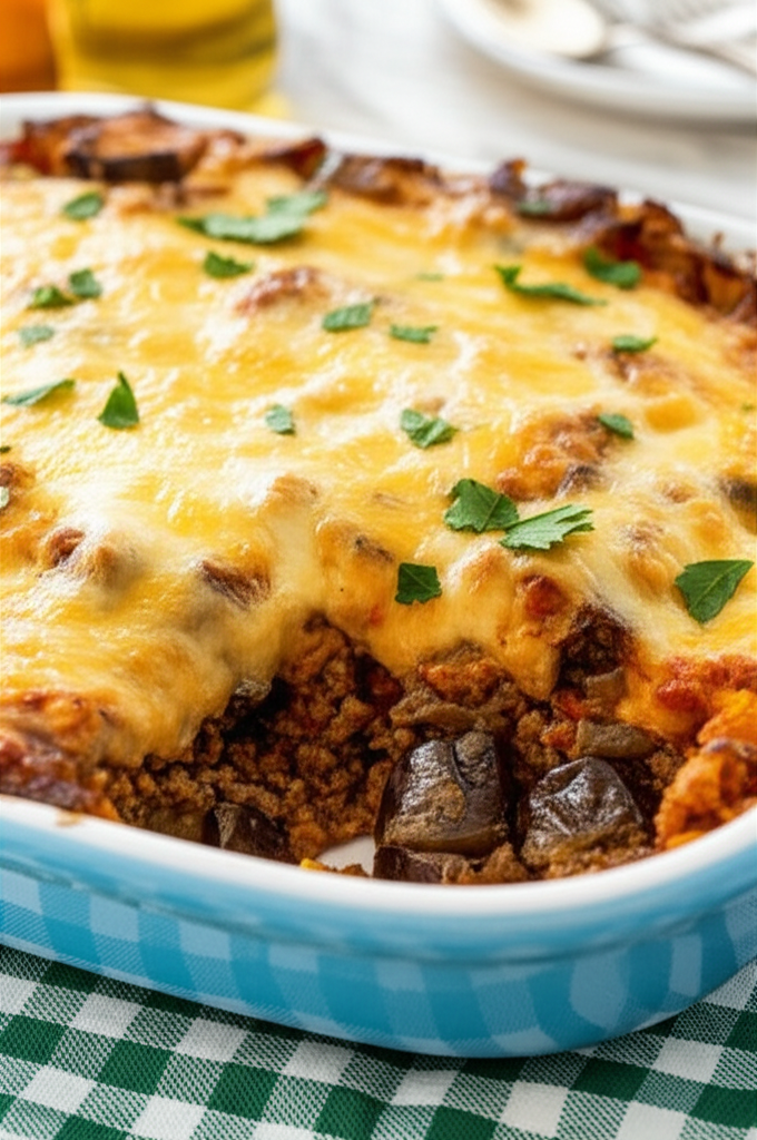 Beef And Eggplant Aubergine Casserole image