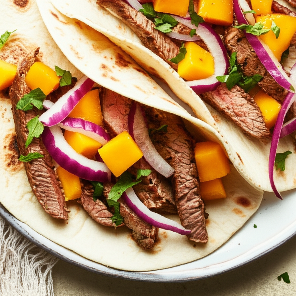 Beef And Mango Fajitas image