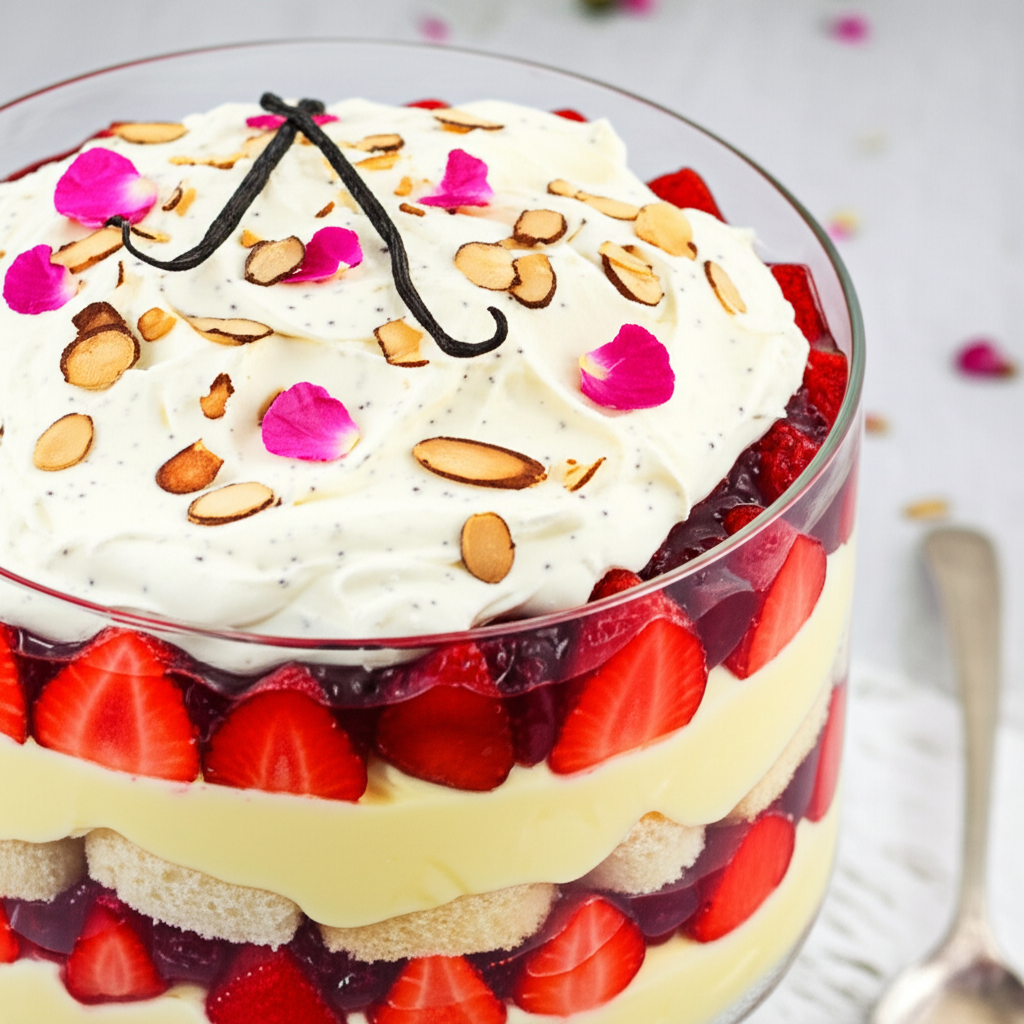 A Mere Trifle Strawberries And Clotted Cream Trifle image