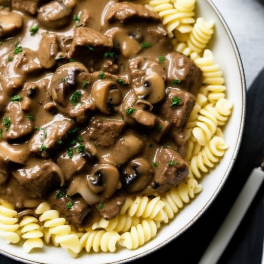 Beef And Mushrooms In Gravy image