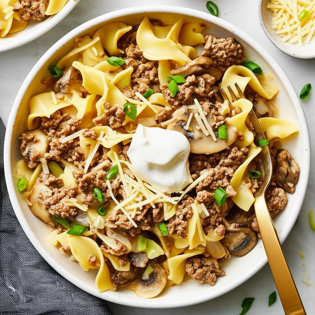 Beef And Noodle Skillet image