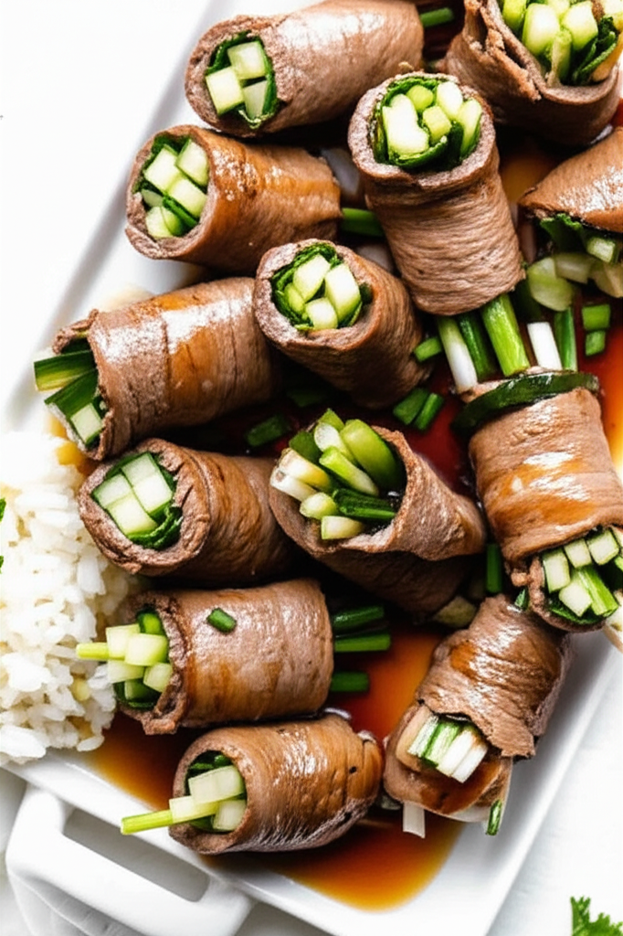 Beef And Scallion Roll Ups image