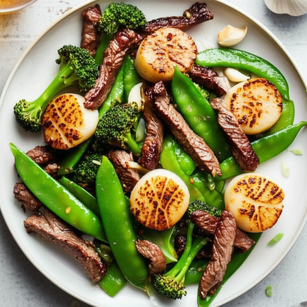 Beef And Scallops image