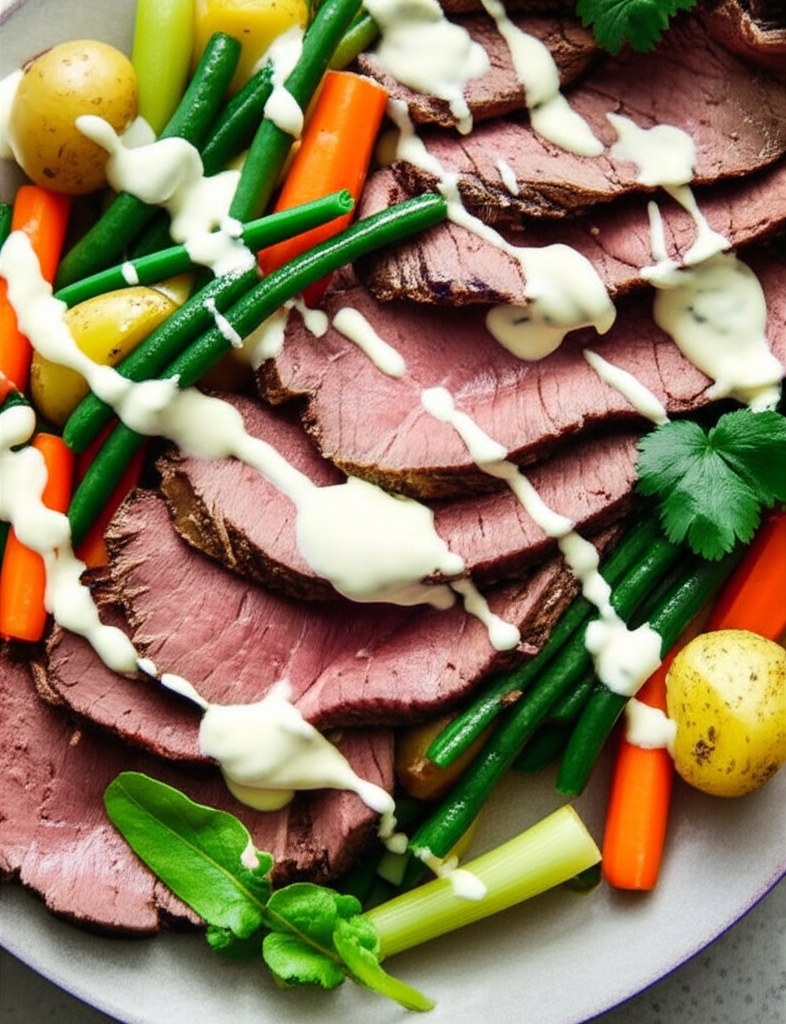 Beef And Vegetable Aioli Platter image