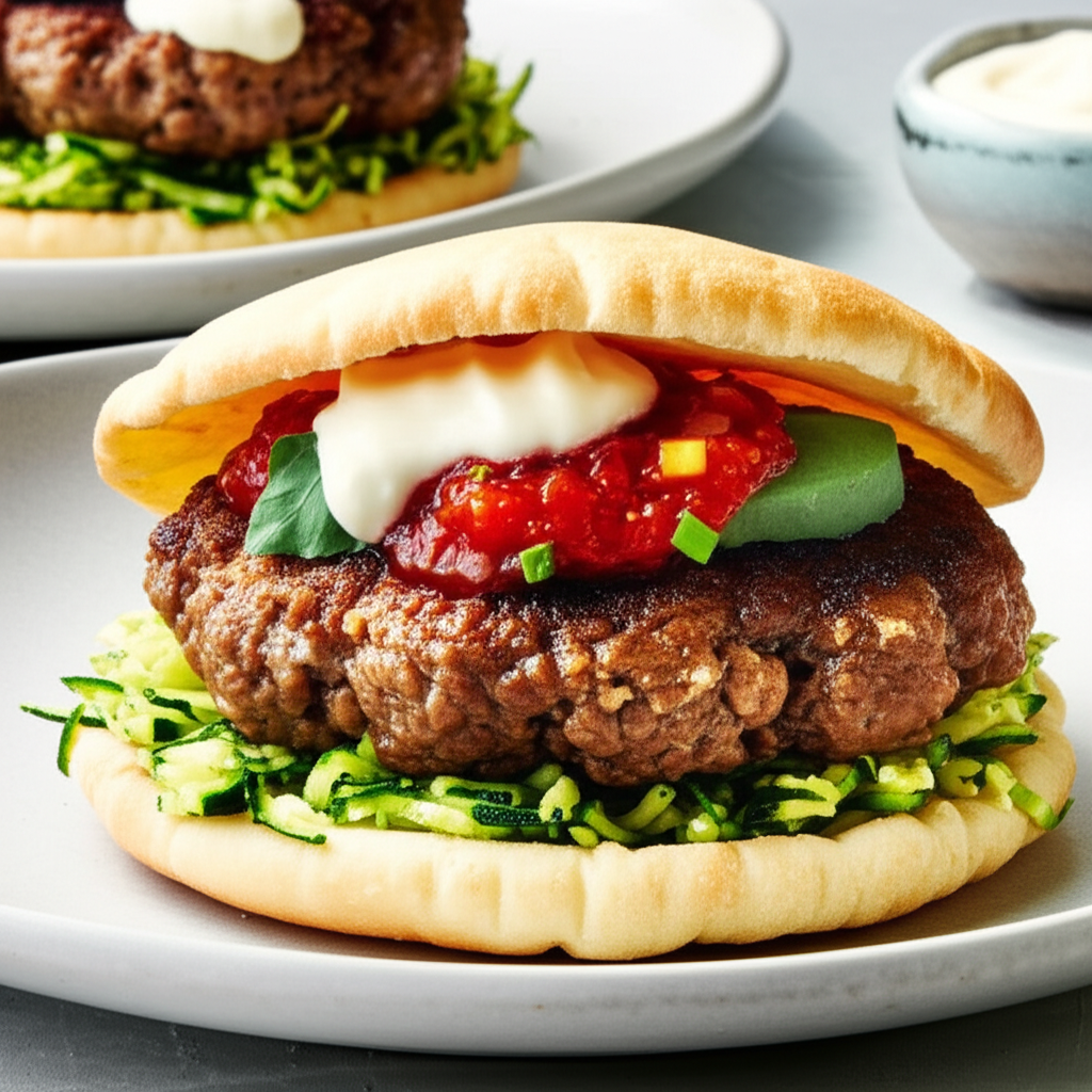 Beef And Zucchini Burgers image