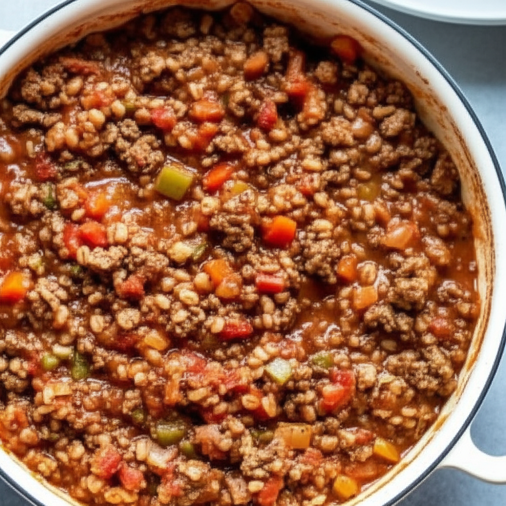 Beef Barley Skillet image