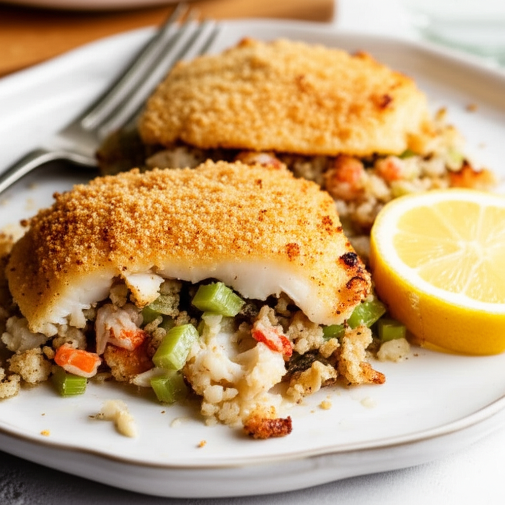 Stuffed Flounder Creole image