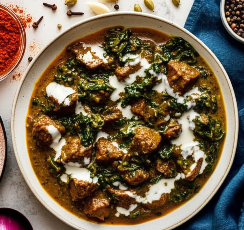 Beef Curry With Spinach Palak Ghost image