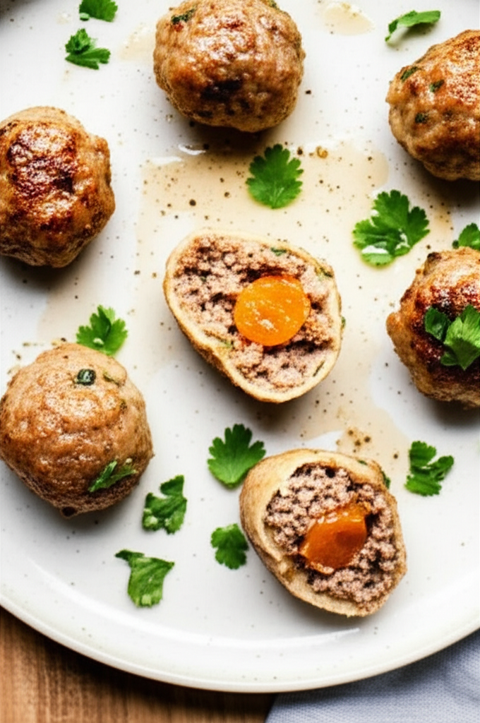 Beef Dumplings With An Apricot Surprise image