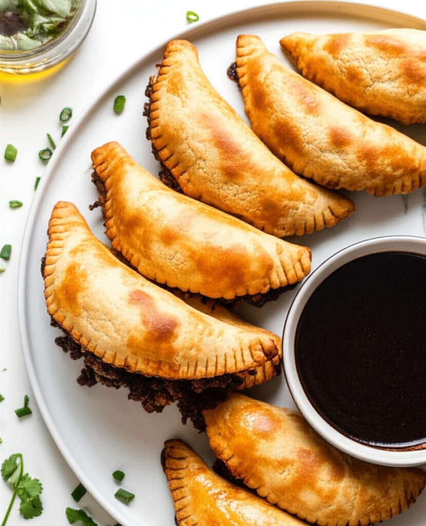 Beef Empanadas With Black Bean Dipping Sauce image