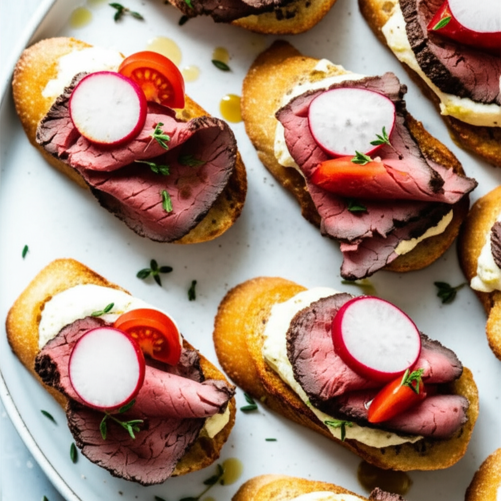 Beef Horseradish Crostini image