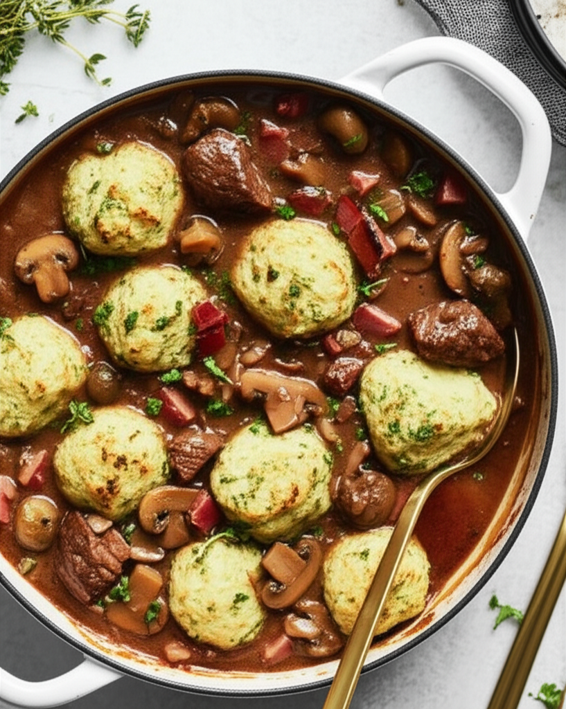 Beef Hot Pot With Herb Dumplings image