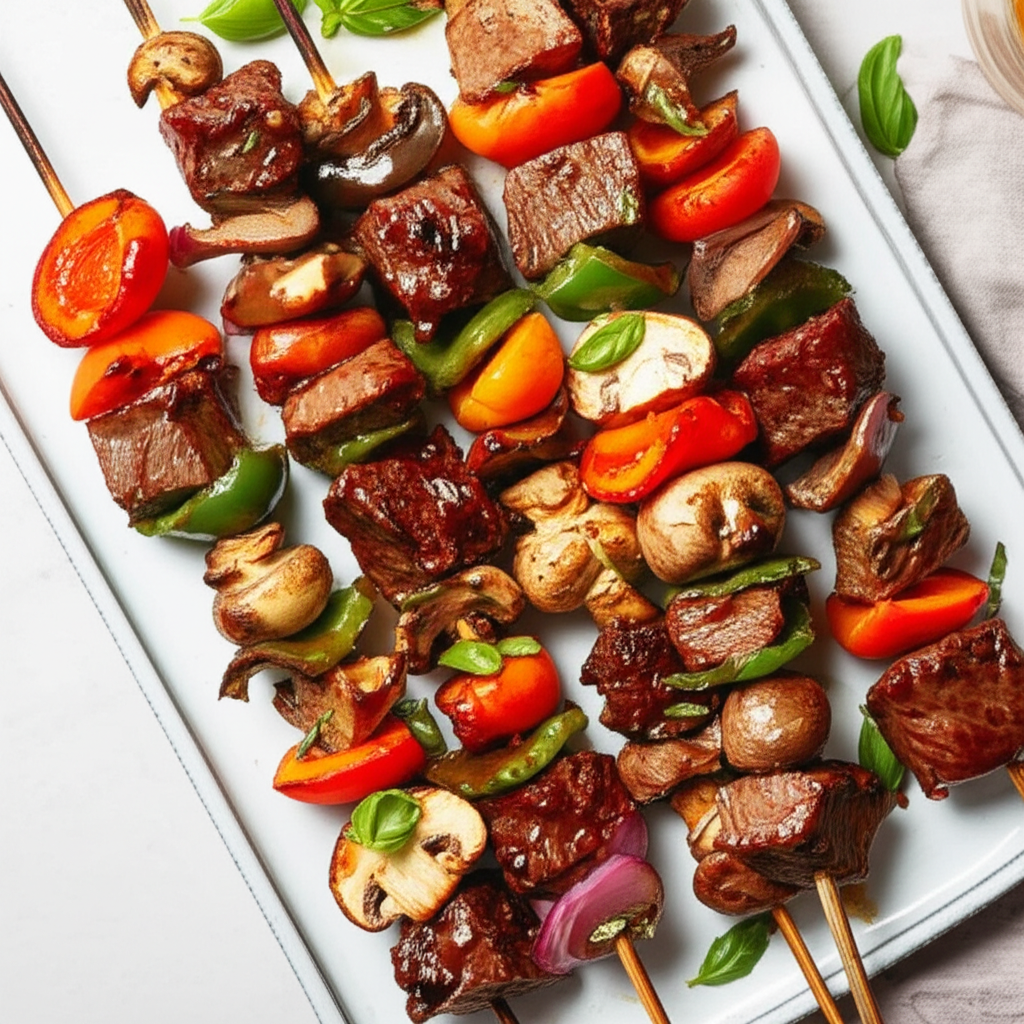 Beef Kabobs With Apricot Glaze image