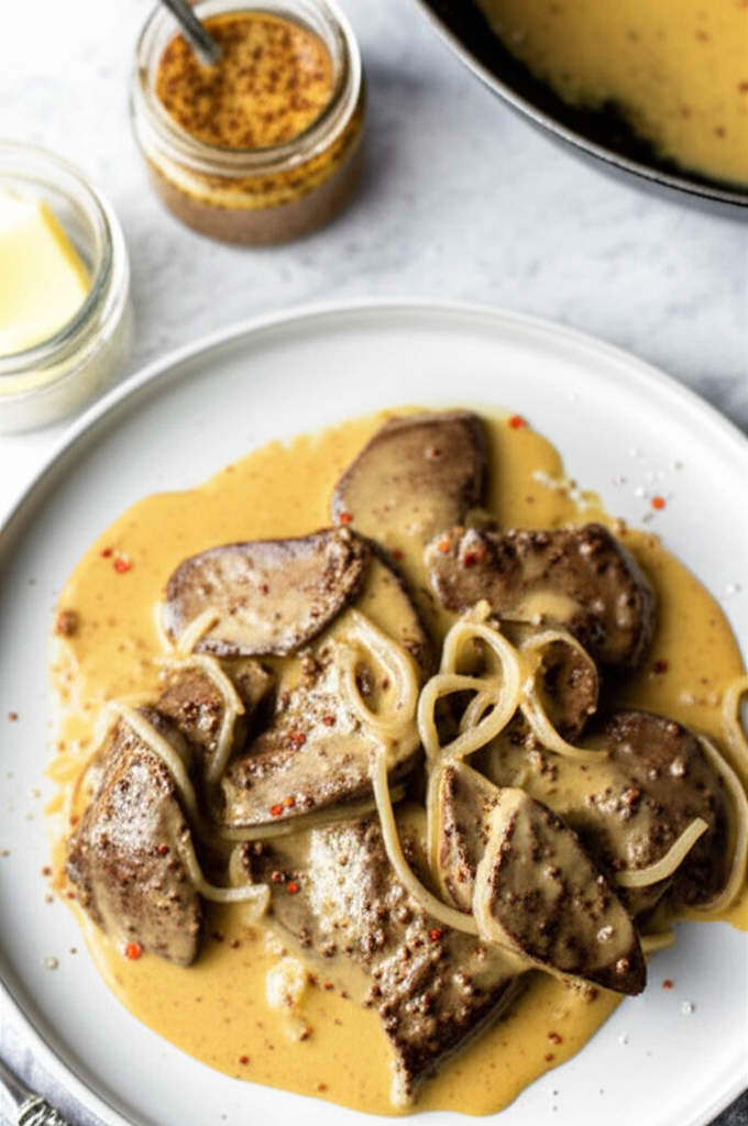 Beef Liver In Mustard Sauce image