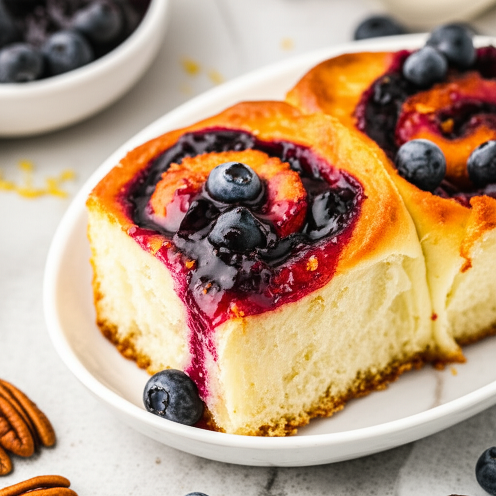 Super Easy Semi Homemade Blueberry Breakfast Rolls image