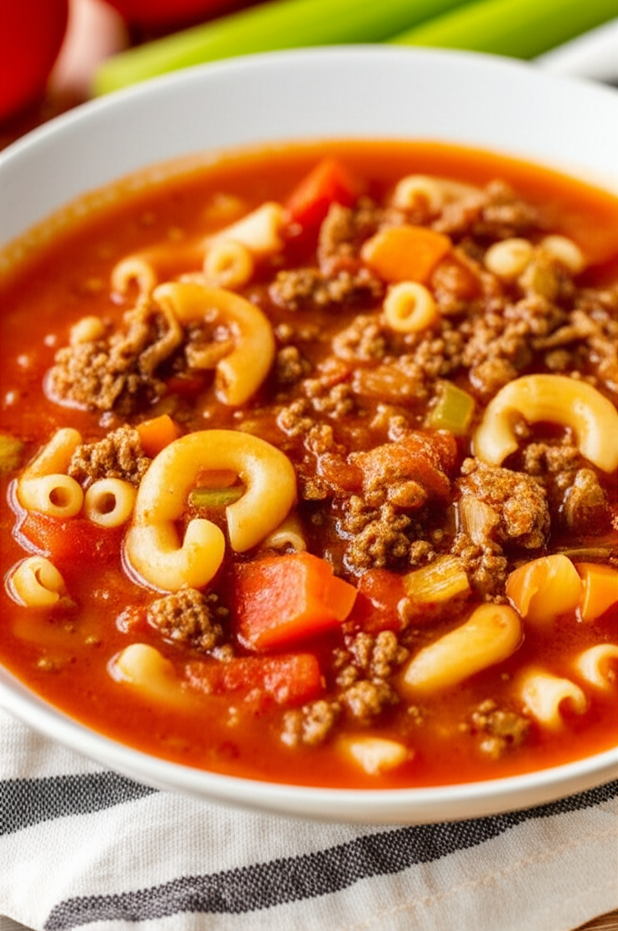 Beef Macaroni Soup image