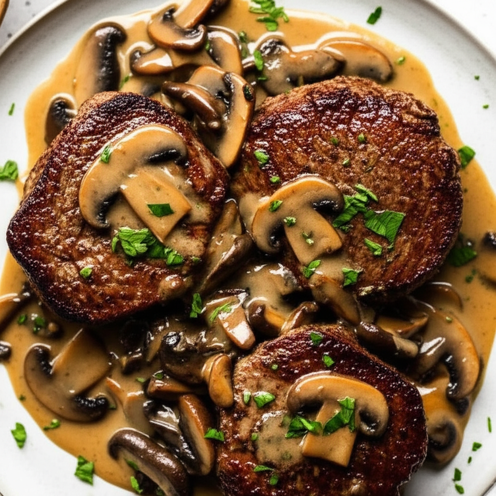 Beef Medallions With Saucy Shiitakes image