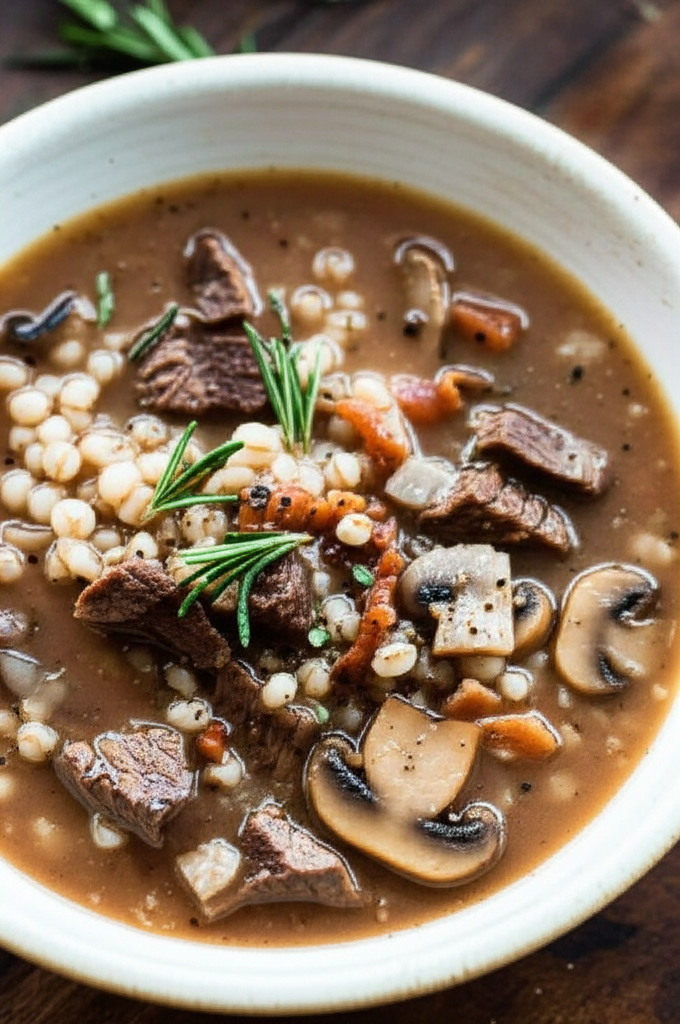 Beef Mushroom Barley Soup image