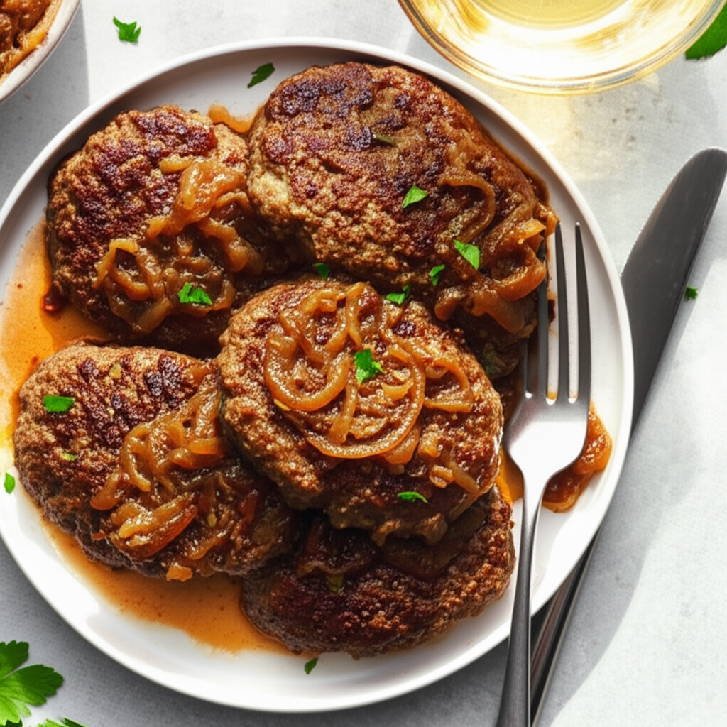 Beef Patties With Onions image