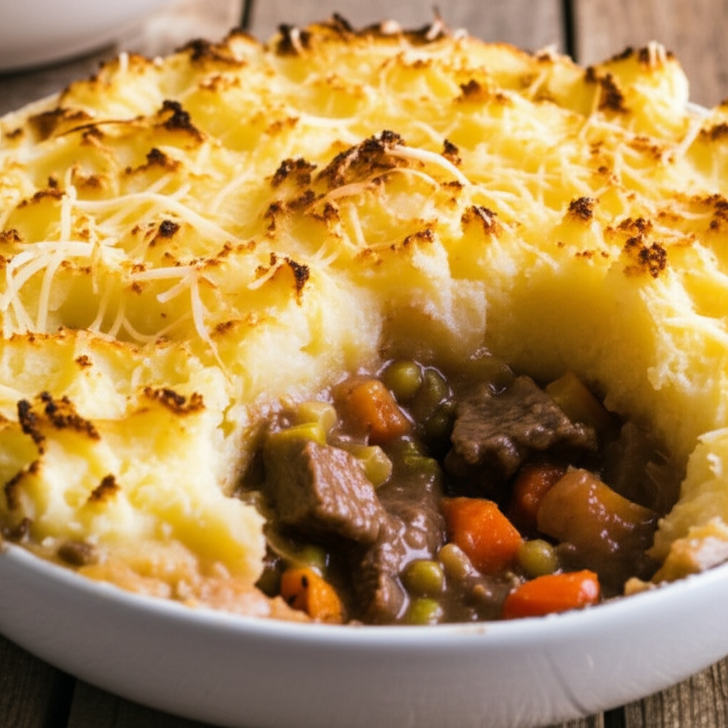 Beef Pot Pie With Mashed Potato Crust image